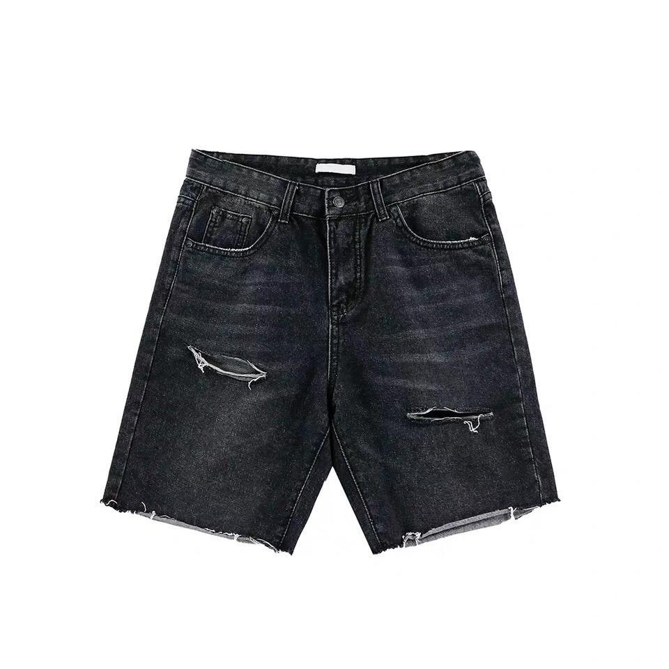 Short jean 2 màu wast line rách 2 bên