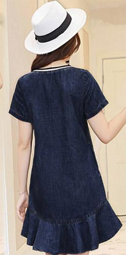 Đầm Jean Đuôi Cá Cổ Vền DJ_7050