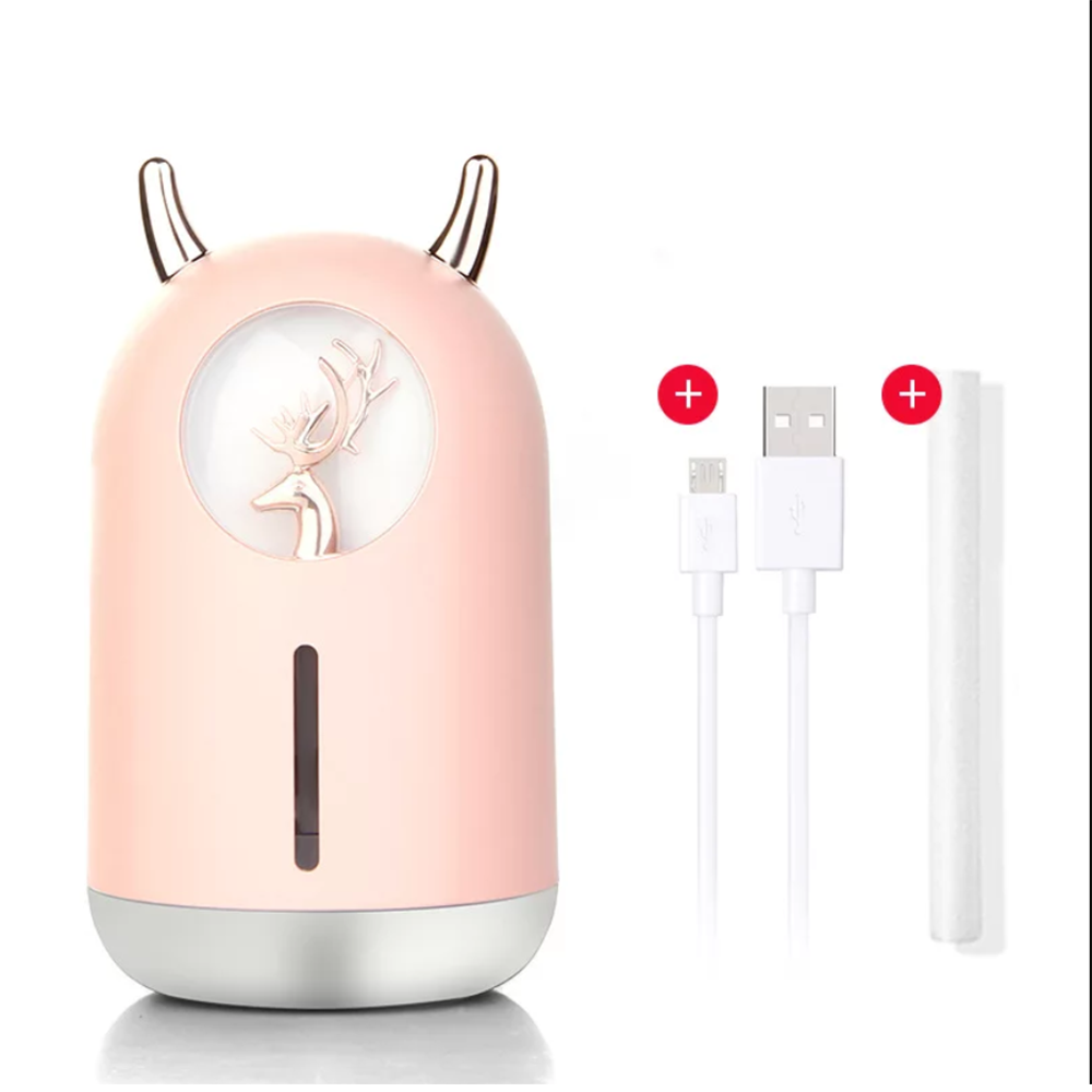 300ML Siêu Âm Thanh Máy Tạo Độ Ẩm Không Khí Nhiều Hươu Máy Phun Sương Tạo Độ Ẩm Mini Usb Di Động Máy Tạo Độ Ẩm Không Khí Gia Đình Dưỡng Ẩm Làm Thơm Phòng