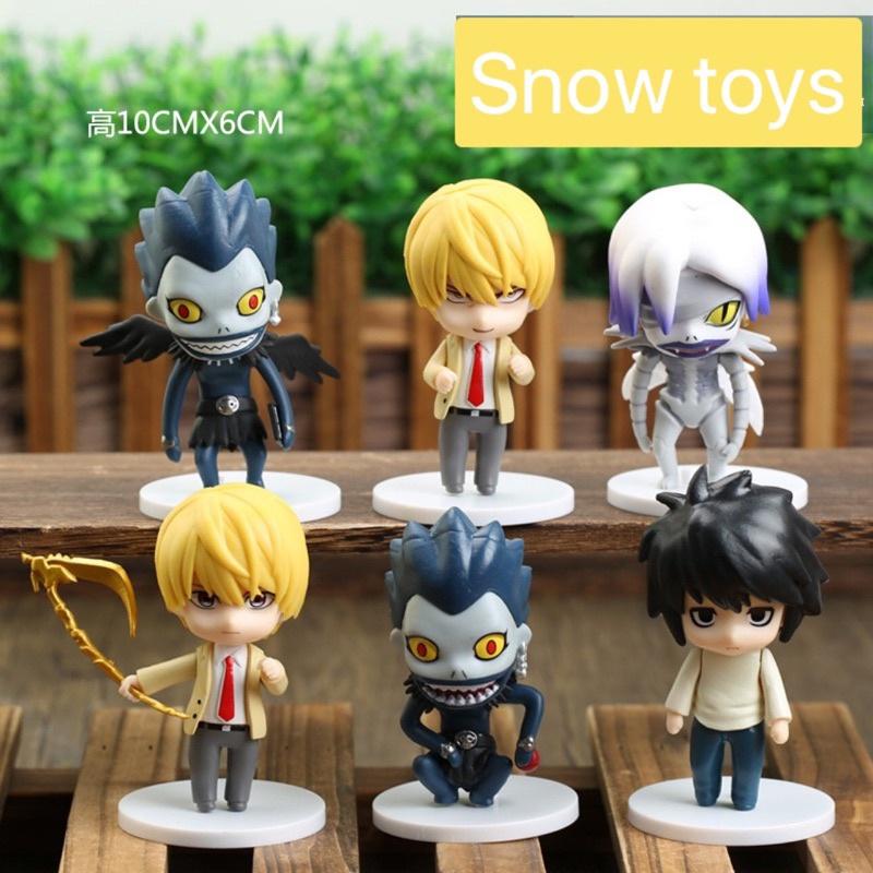 Mô hình Death Note - Yagami Raito Light Kira Tử thần Ryuk Shinigami Rem L Lawliet đế trắng - Cao khoảng 10cm - Bán lẻ