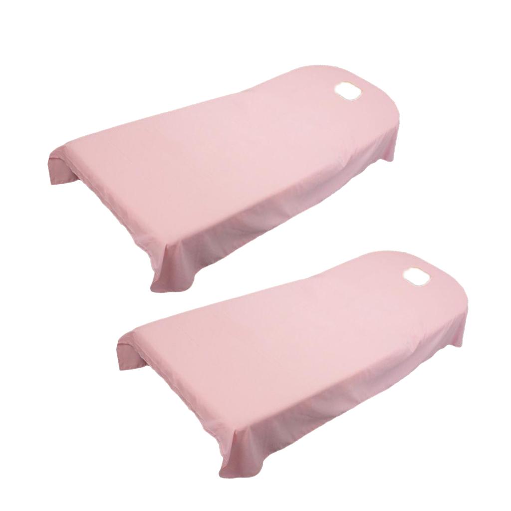 2pcs SPA Massage Treatment Bed Cover Pink
