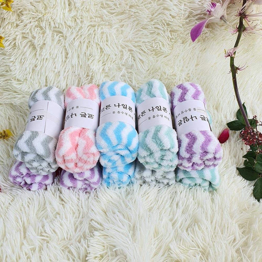 Combo 5 khăn mặt xuất hàn siêu mềm mịn size 30x50cm