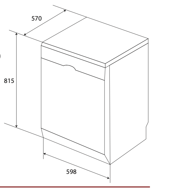 Hình ảnh Máy Rửa Chén Âm Bán Phần KAFF KF-BDWSI12.6 - 14 Bộ - Hàng Chính Hãng