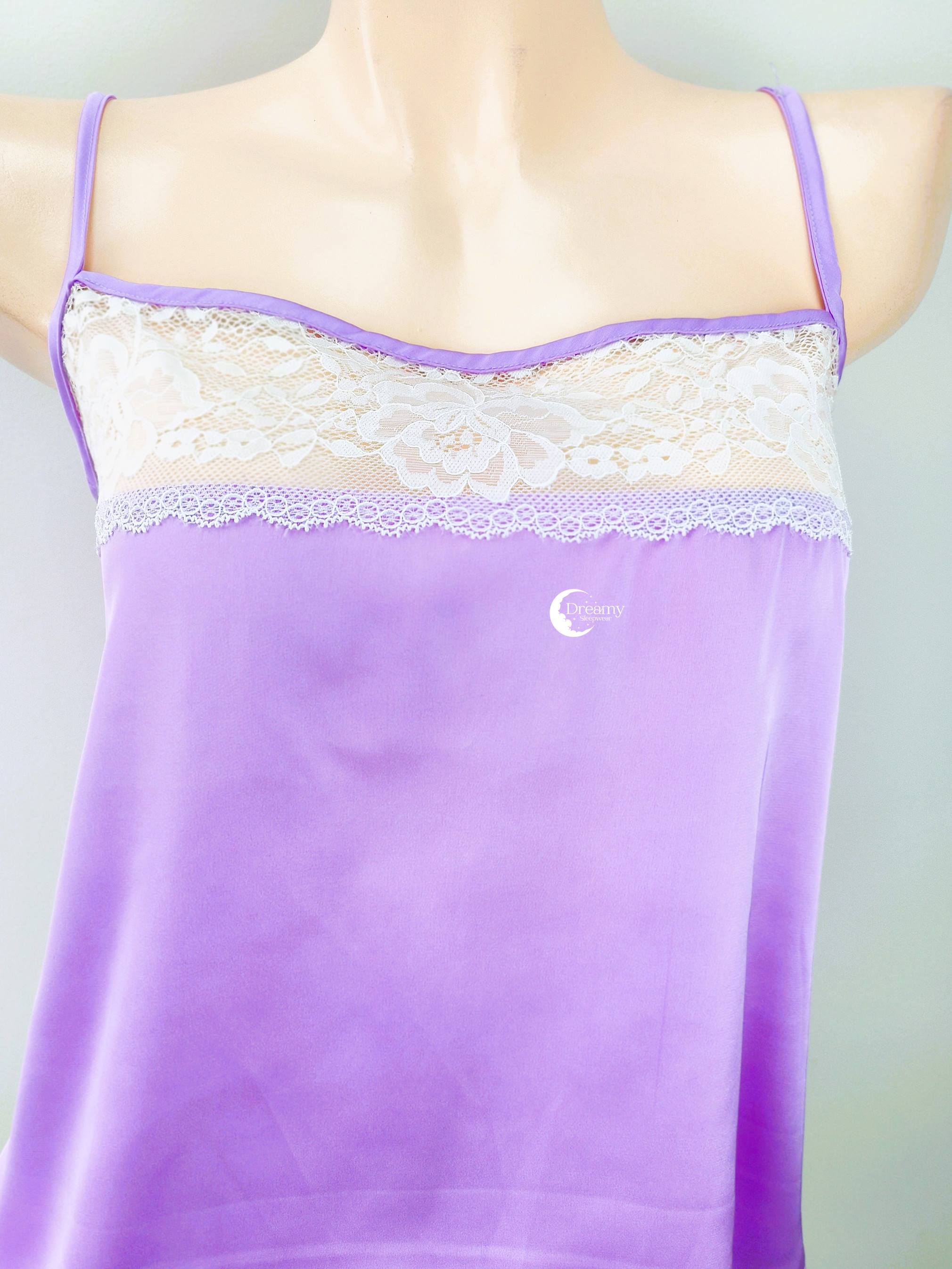 Đồ ngủ , đồ mặc nhà nữ hai dây lụa phối ren mềm mịn siêu xinh Dreamy- DN28
