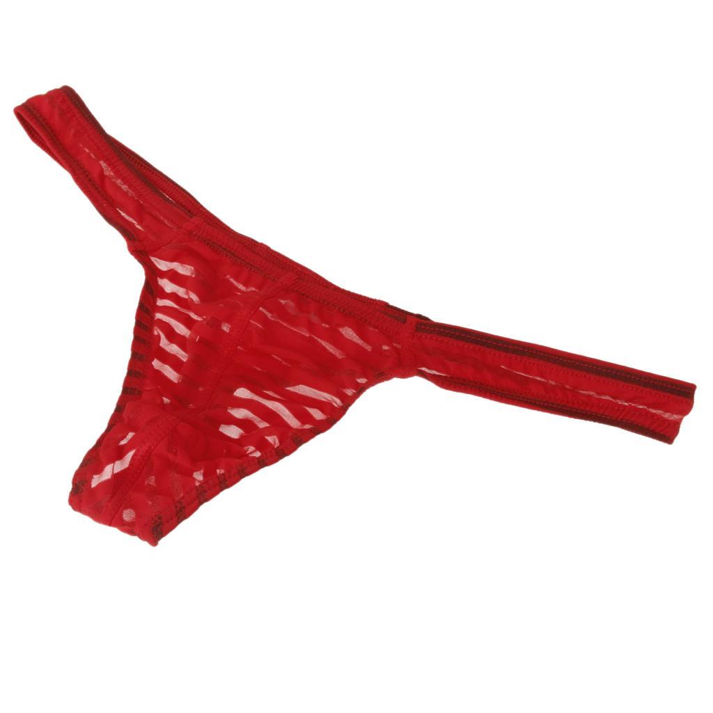 3/set Men’s See-through Mesh G-string Underwear T back Thong Bikini M-XL