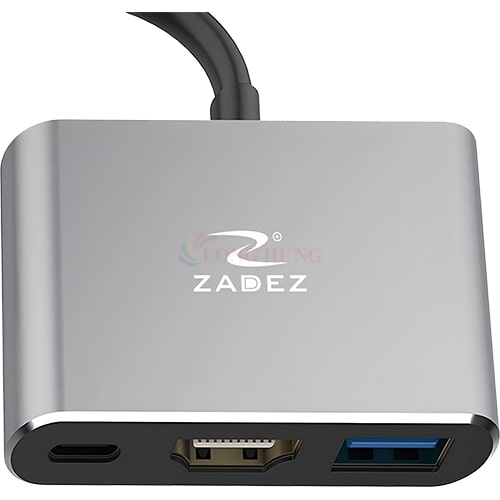 Cổng chuyển đổi 3-in-1 Zadez USB-C Power Hub ZAH-513 - Hàng chính hãng