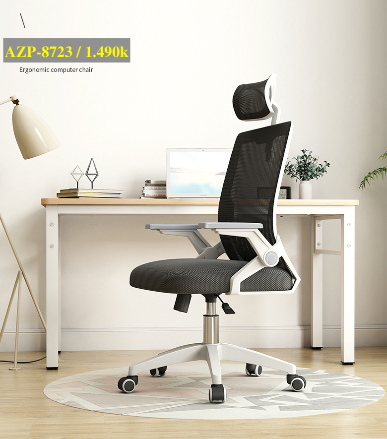 Siêu Phẩm Độc Quyền Ghế Văn Phòng Thông Minh Tay Cất Gọn AZP FURNITURE Ergonomic AZP-98723 Trắng Style Đương Đại