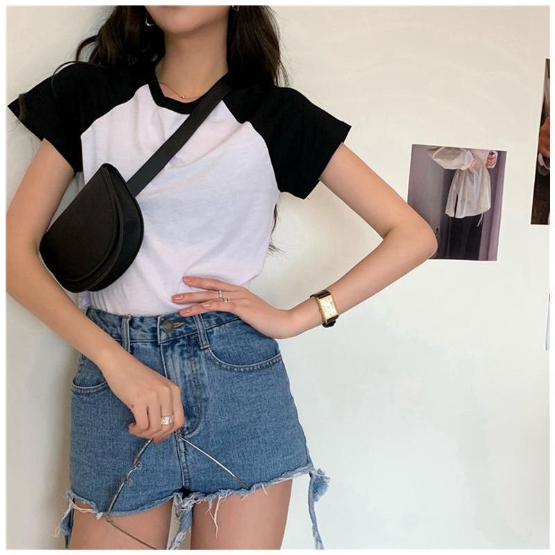 MS6680 Áo phông, áo thun nữ raplan croptop