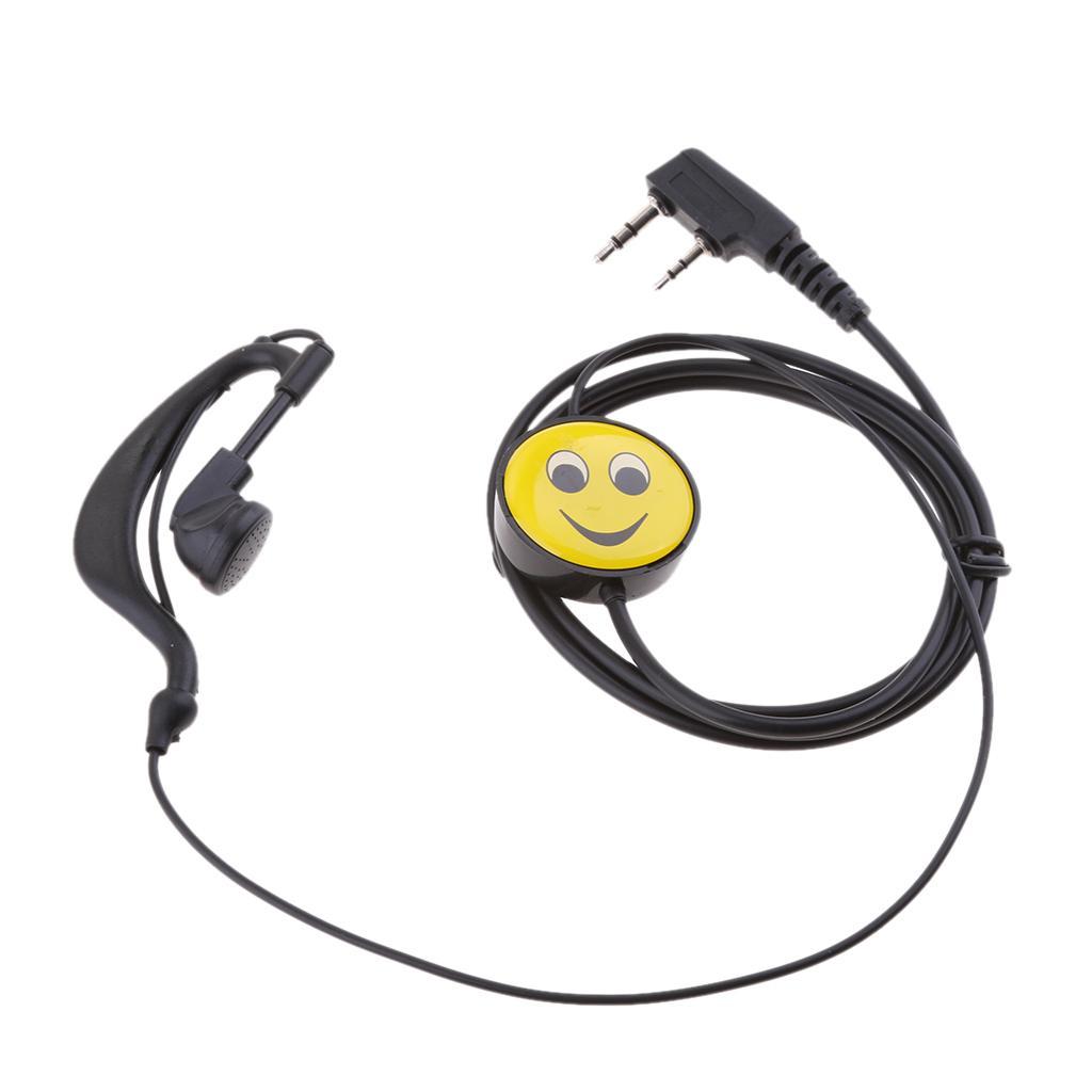 Waiter Walkie Talkie Smile PTT Mic Earpiece Headset for Baofeng Kenwood