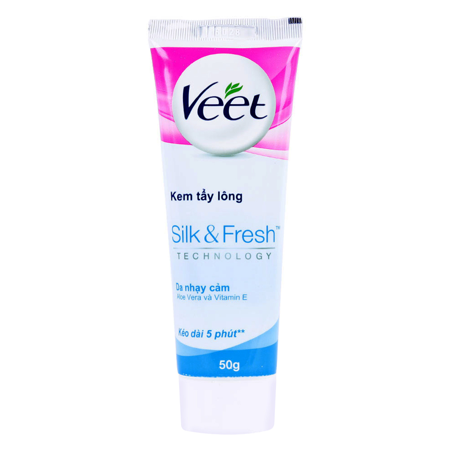 Kem Tẩy Lông Cho Da Nhạy Cảm Veet Silk &amp; Fresh (50g / Tuýp)