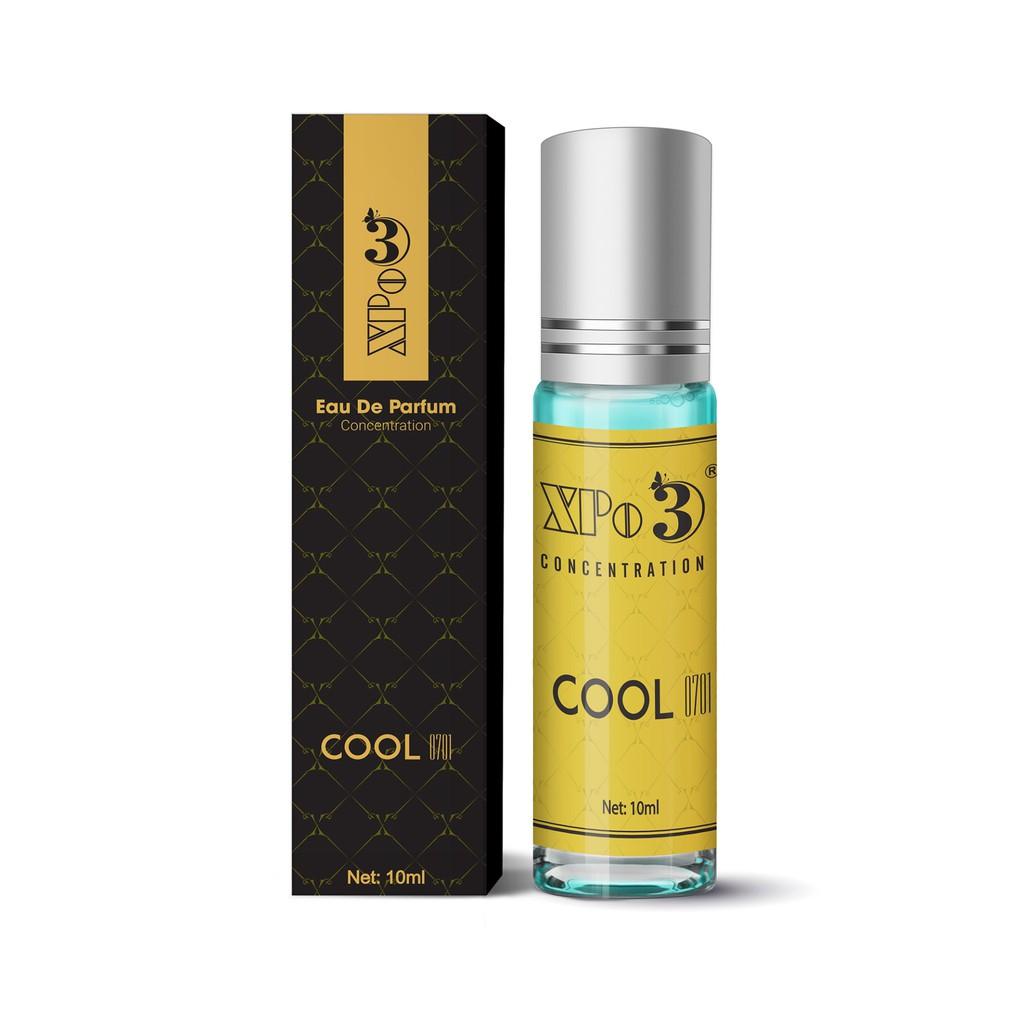 Nước hoa Nam Nữ cô đặc XBeauty XPo3 COOL 0701 Chai mini 10ML - Nước hoa thơm lâu cả ngày dành cho Nam &amp; Nữ (Unisex)