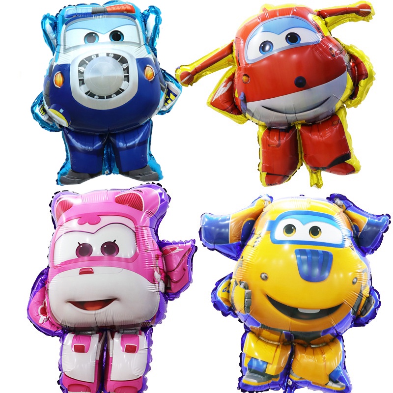 Bong Bóng Hình Đội Bay Siêu Đẳng Super Wings Size Đại Nhiều Mẫu Cho Bé Trang Trí Tiệc Sinh Nhật
