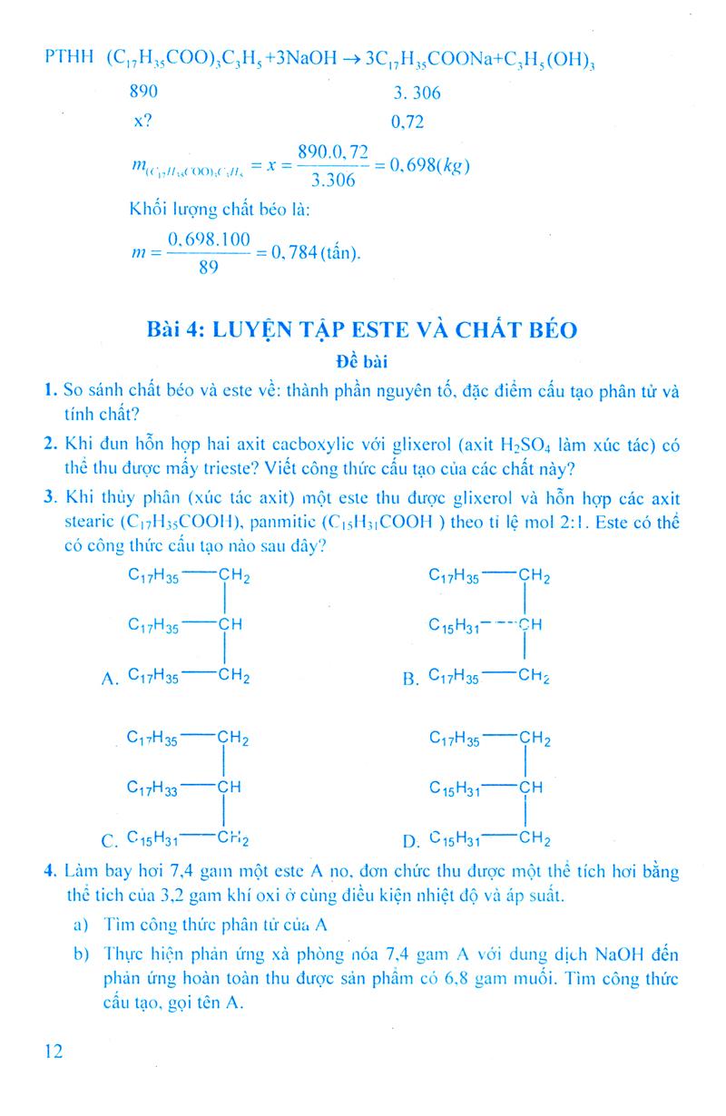 Giải Bài Tập Hóa Học Lớp 12 (Chương Trình Chuẩn)