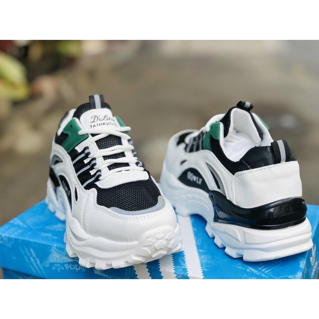 Giày sneaker nữ, giày thể thao QQLF viền phản quang đế tăng chiều cao size 35 đến 39