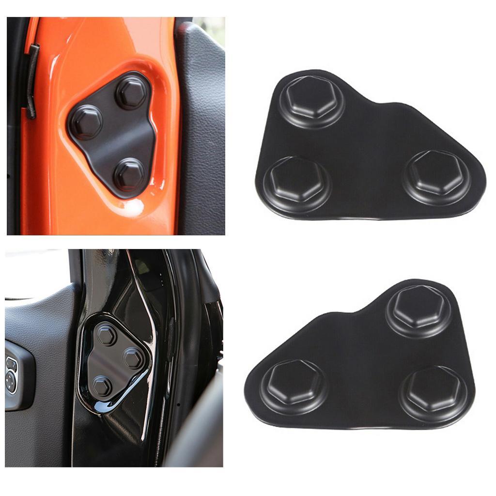 2xCar Door Lock Screw Protector Cover Caps For Jeep Wrangler JL 2018-2020