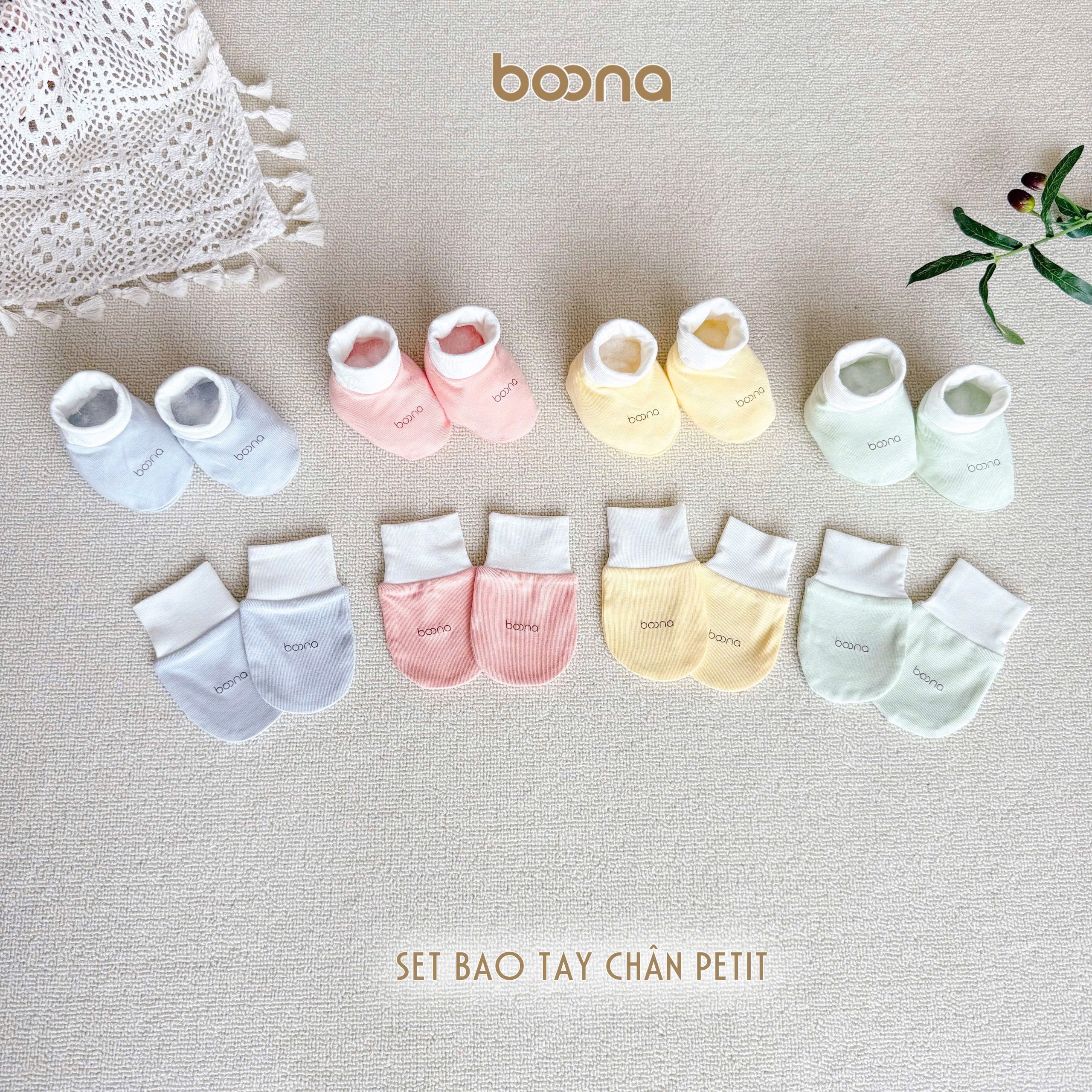 Set bao tay chân petit Boona cho bé