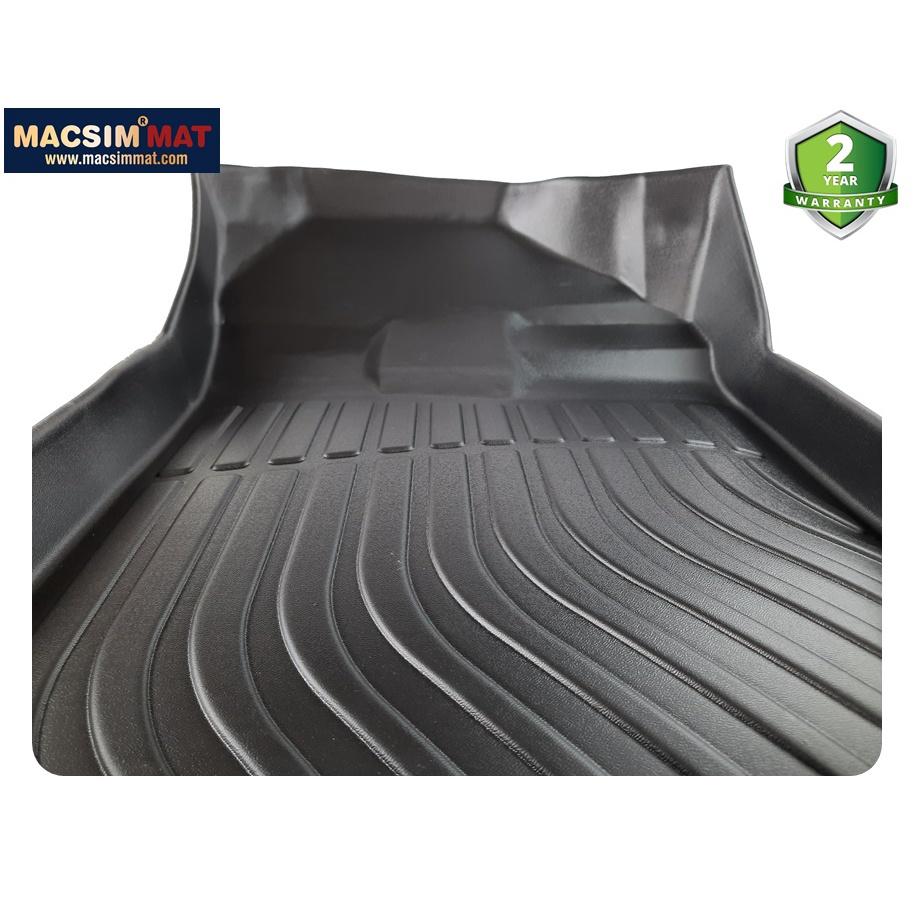 Thảm lót sàn xe ô tô Toyota Wigo 2017-2020 Nhãn hiệu Macsim chất liệu nhựa TPV cao cấp màu đen