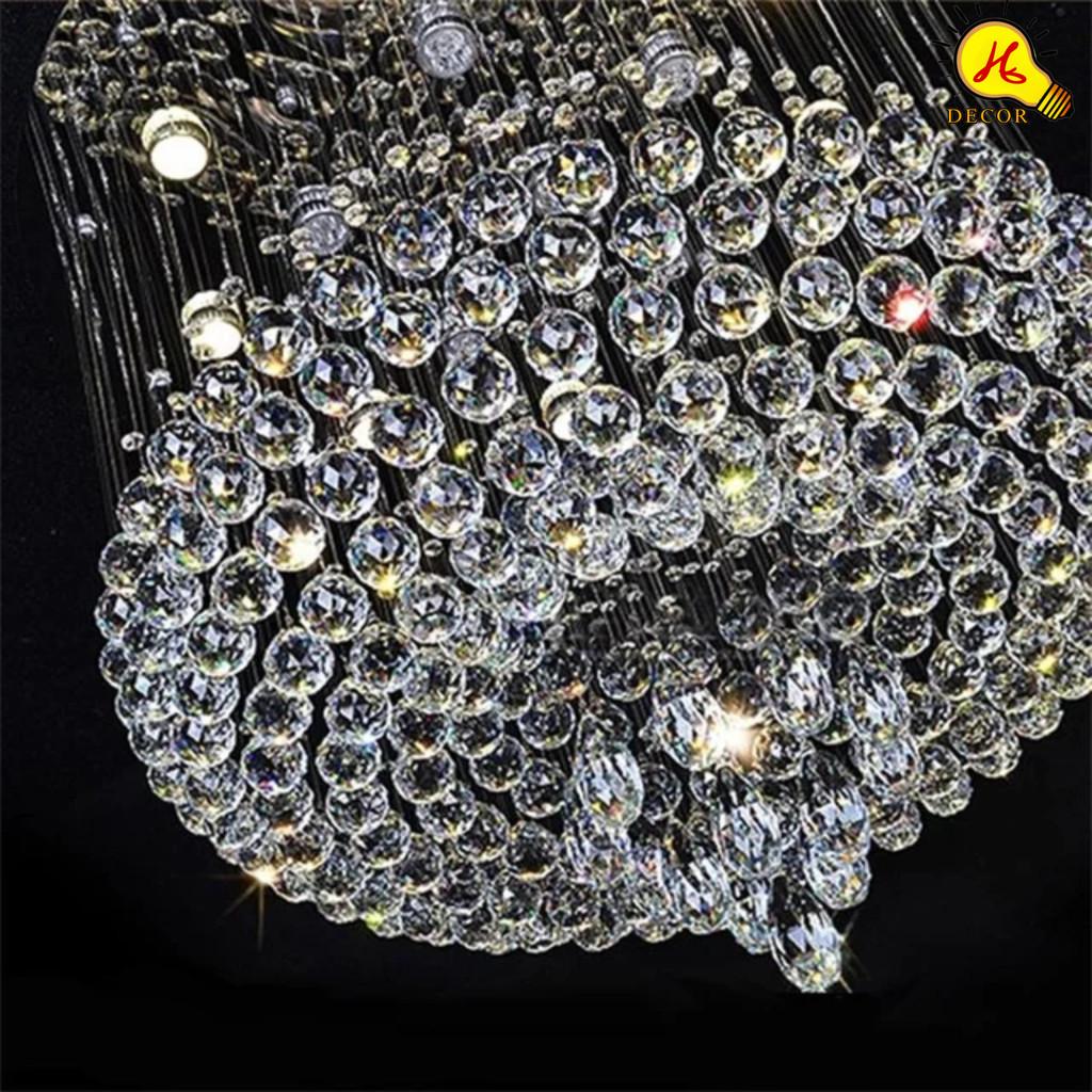 Đèn ốp trần pha lê phòng khách, phòng ngủ HQ - mã PLM0981 - ánh sáng 3 màu cao cấp, dễ bảo trì, lắp đặt HQ DECOR (HÀNG NHẬP KHẨU)