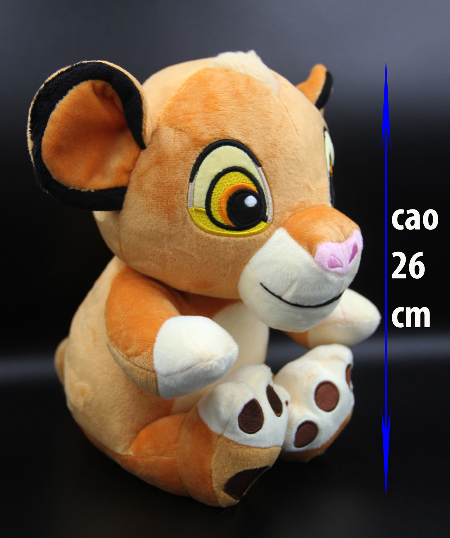 Thú Nhồi Bông/ Gấu Bông Sư Tử Con Simba 26 cm (Tặng kèm móc khóa da bò thật màu ngẫu nhiên) BA00178