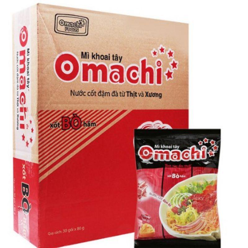 Thùng 30 gói Mì Omachi Xốt bò hầm 80gr