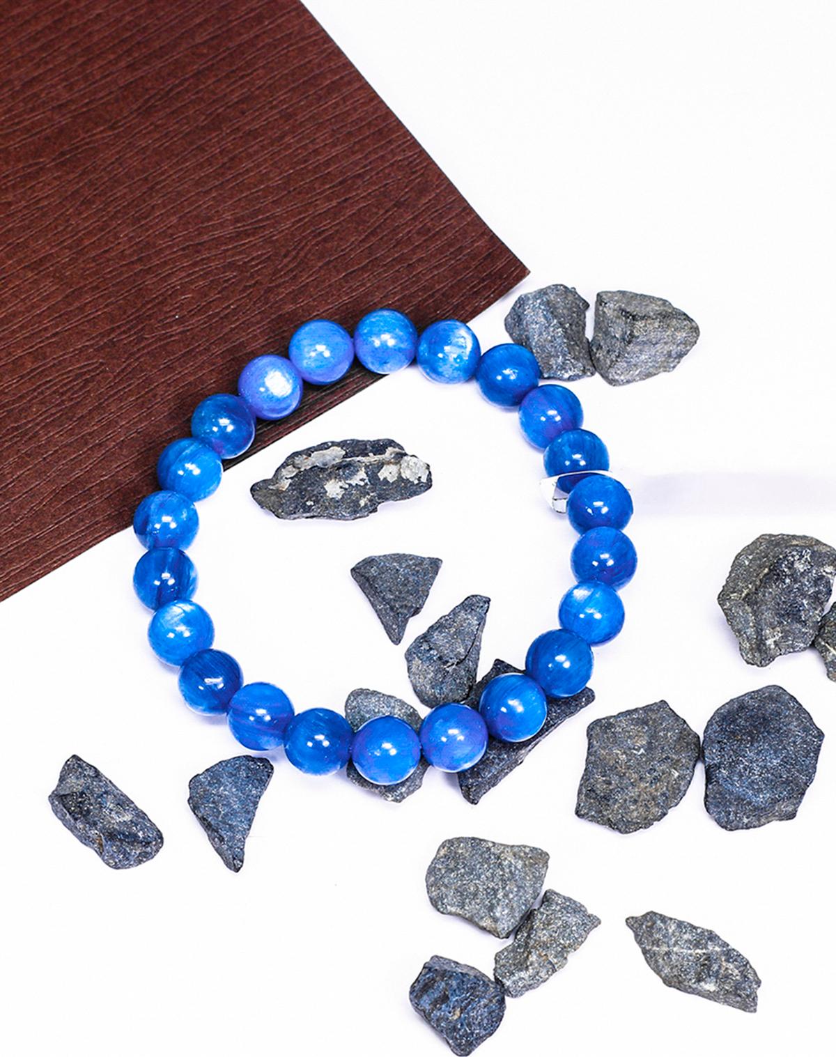 Vòng tay đá Kyanite size hạt 8mm mệnh thủy, mộc - Ngọc Quý Gemstones