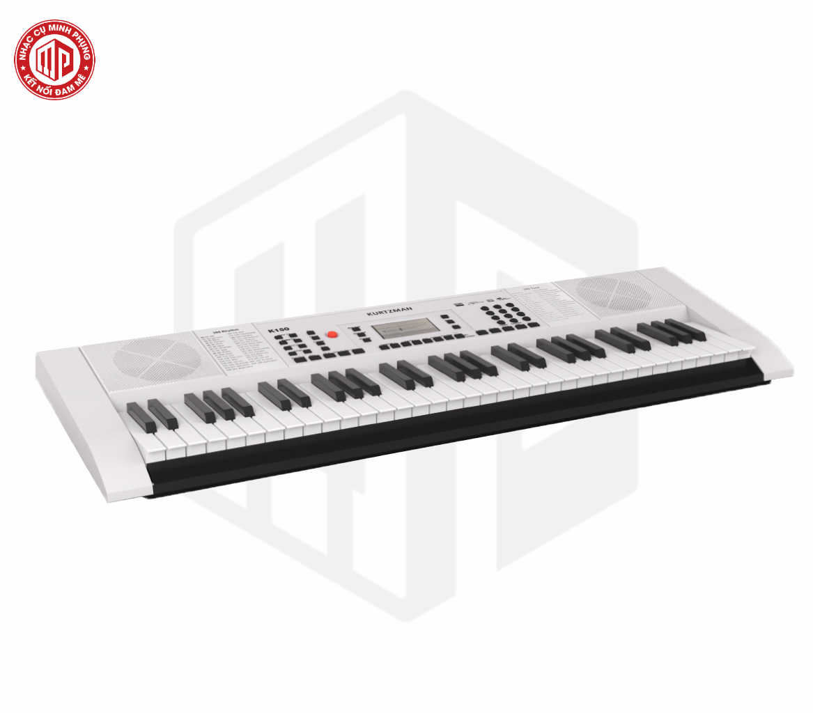 Đàn Organ điện tử/ Portable Keyboard - Kzm Kurtzman K150 - Best keyboard for Beginner - Màu trắng (WH) - Hàng chính hãng