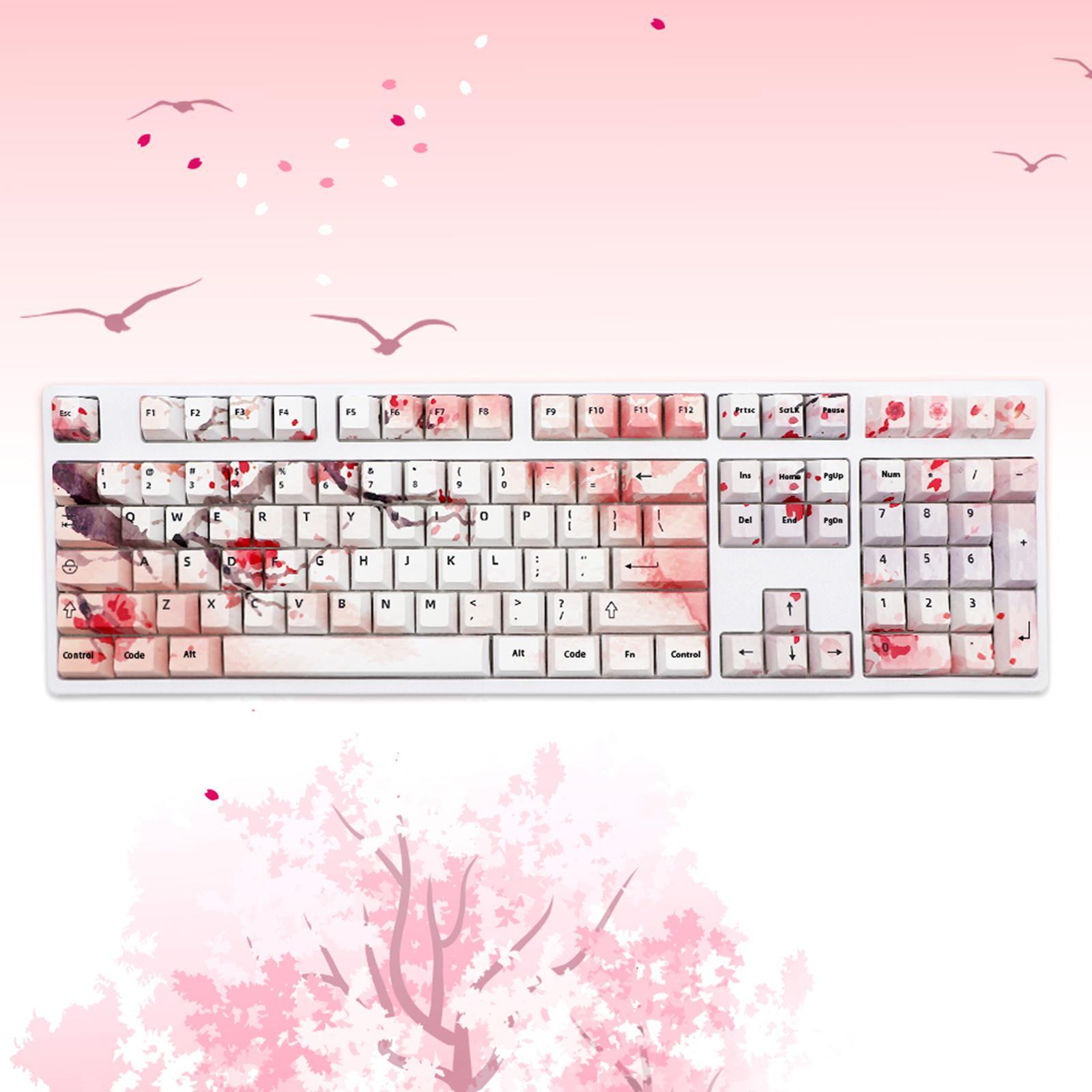 PBT 108 Keys Keycaps Cover, for 61 87 98 Gaming Mechanical Keyboard, Professional, Exquisite Spare Parts, Accessories