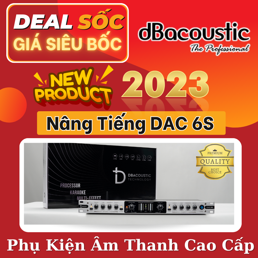 Nâng Tiếng DBacounstic D6S - Tích hợp đầy đủ các cổng kết nối Optical, Bluetooth , AXU - Hàng Chính Hãng