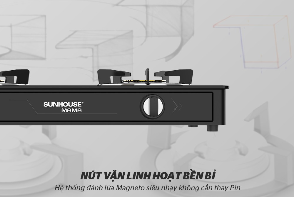 BẾP GAS DƯƠNG KÍNH SUNHOUSE MAMA MMB0911 - Hàng Chính Hãng