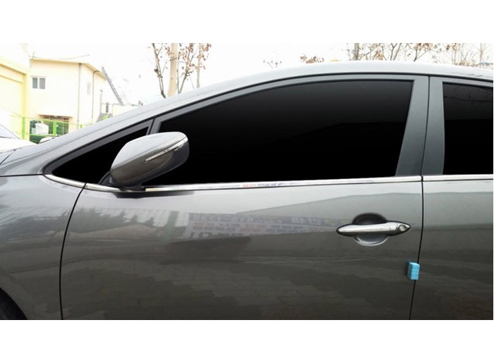 Bộ nẹp viền cong kính, chân kính INOX dành cho xe KIA Cerato 2016-2019