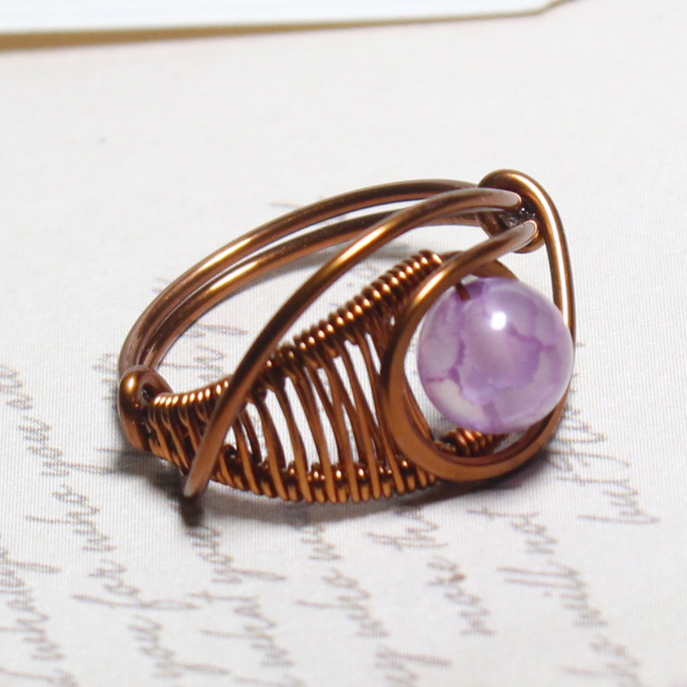 Nhẫn đá phong thuỷ đồng uốn cho bạn gái 05750-05753