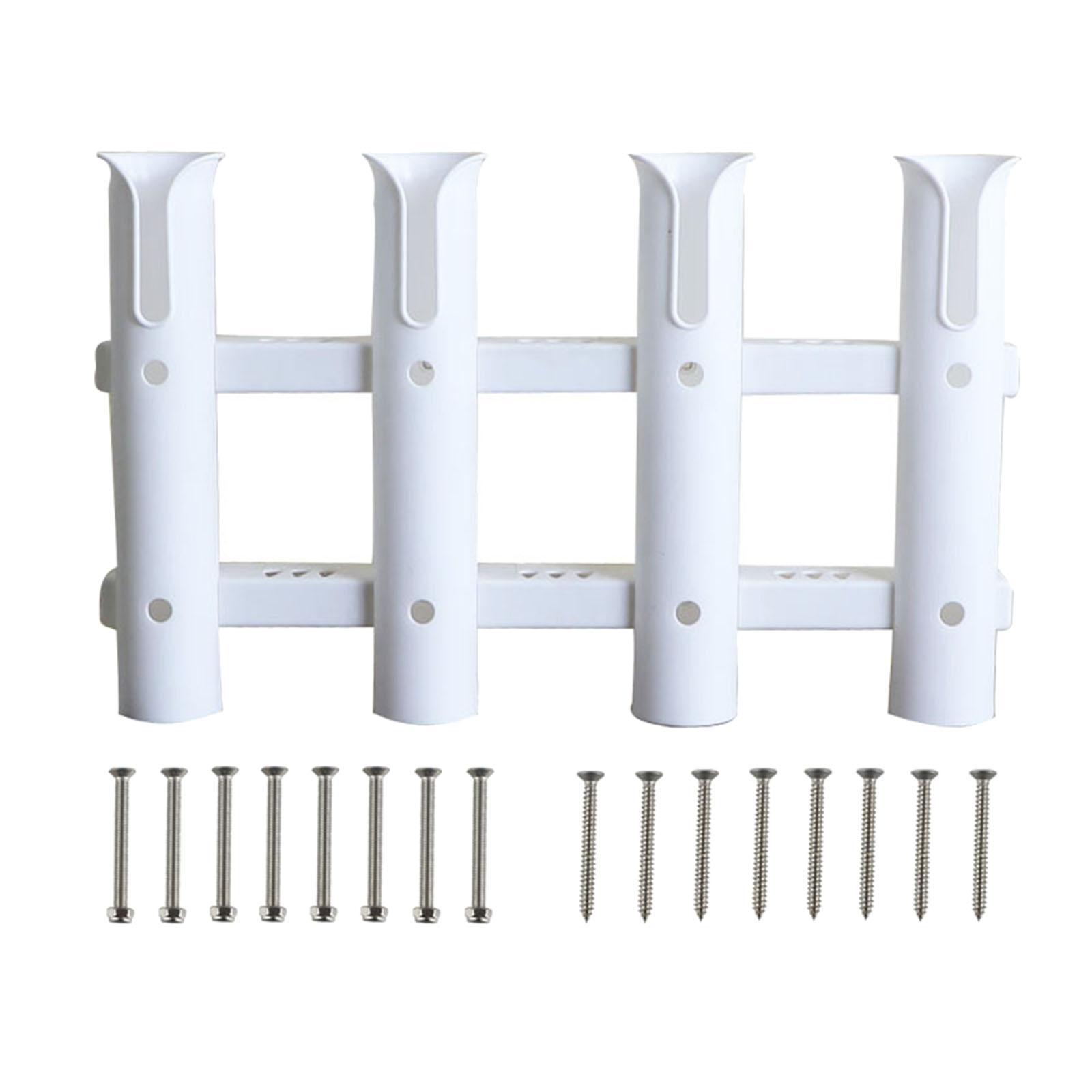 Fishing Rod Holder 4 Pole Bracket Tube for Boat Marine Side-Mount