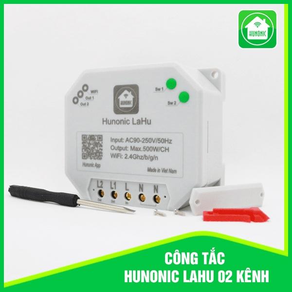 Công Tắc Điều Khiển Từ Xa Qua Điện Thoại Hunonic Lahu 4 kênh│Công tắc thông minh kết nối Wifi│ Hàng Việt