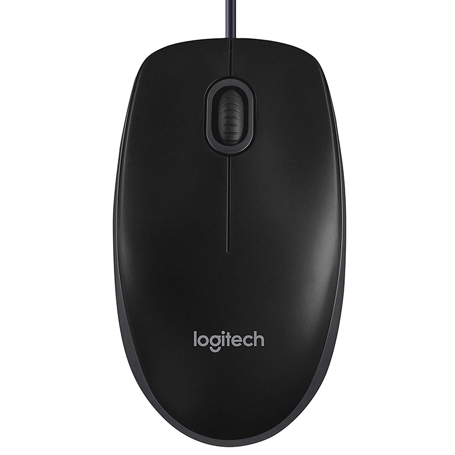 Chuột có dây Logitech B100 | M90 - Dây dài 1m8, thiết kế ôm tay, thuận cả 2 tay - Hàng chính hãng