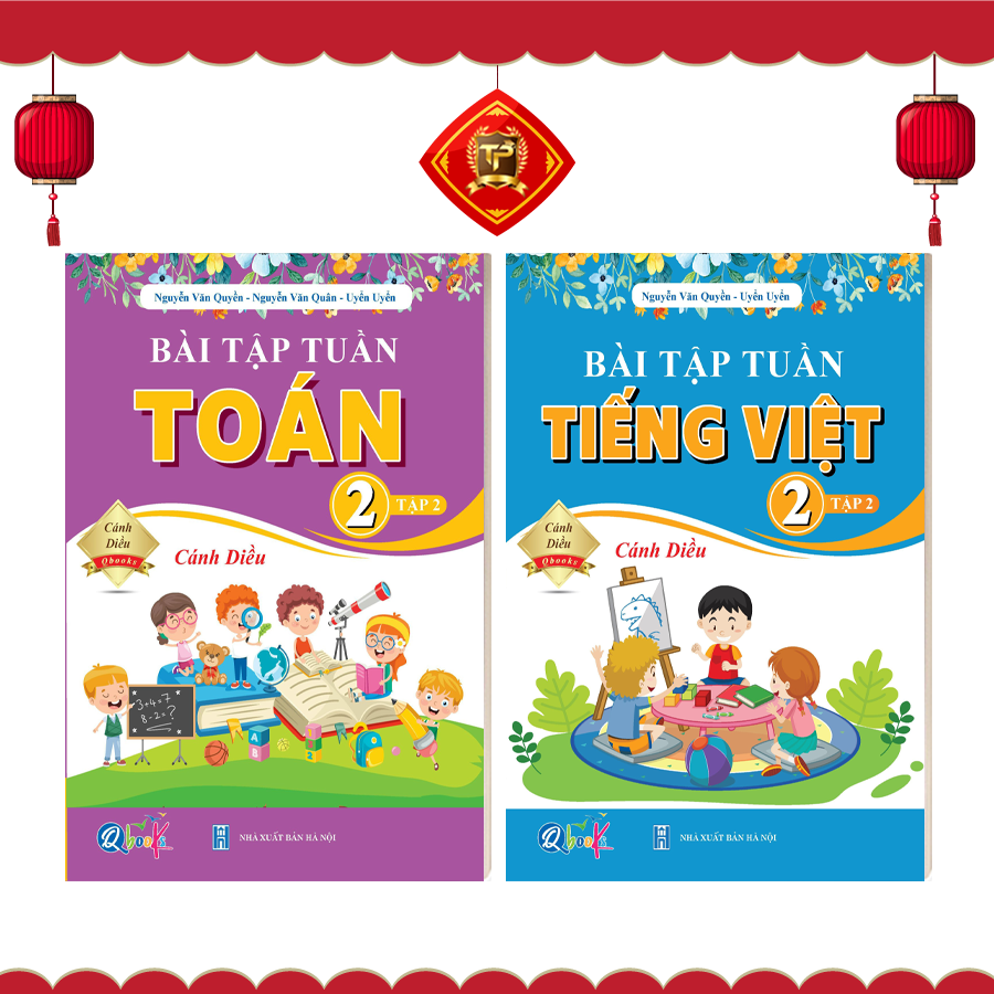 Sách - Bài Tập Tuần dành cho học sinh lớp 2 cánh diều - Toán và Tiếng Việt - học kì 2 (2 quyển)