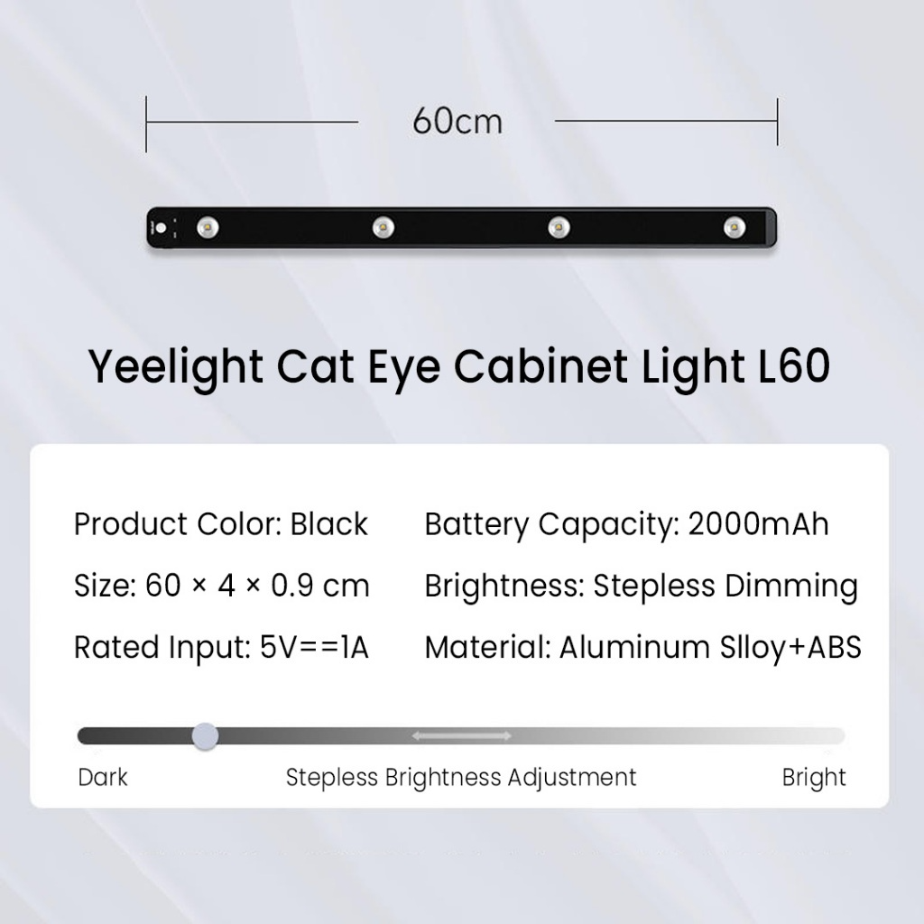 Đèn led Mắt Mèo Từ Tính Cảm Ứng Chuyển Động Cho Tủ Quần Áo xiaomi youpin yeelight Phòng Ngủ Nhà Bếp