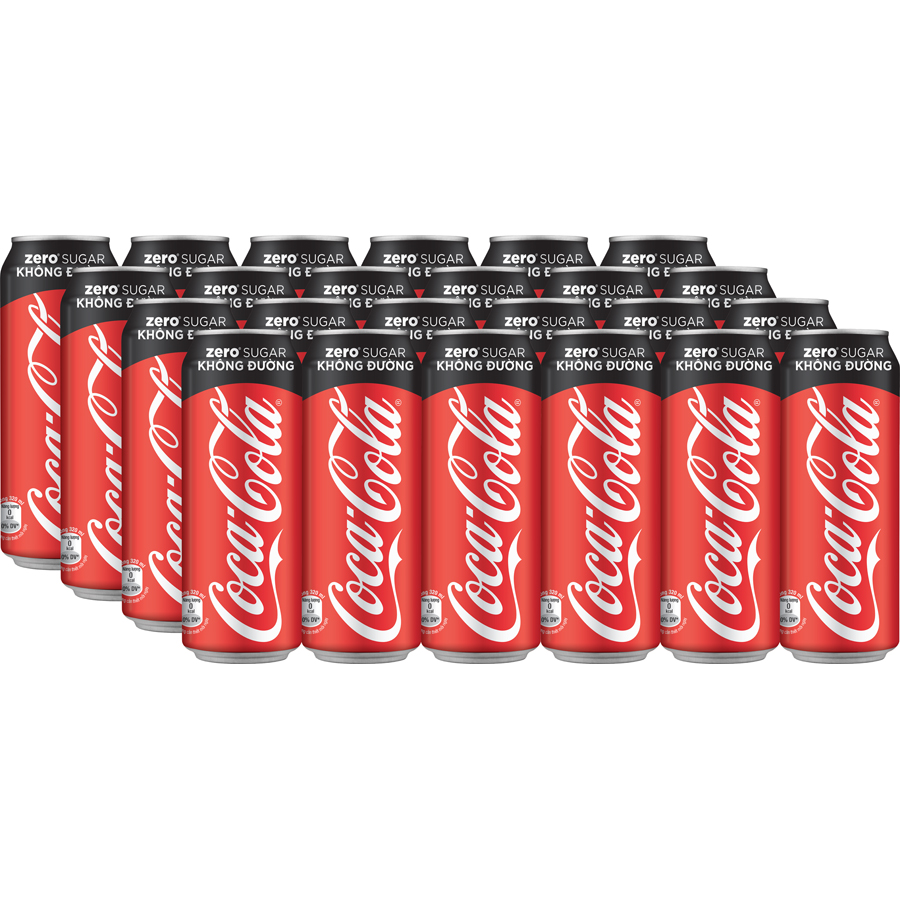 Thùng 24 Lon Nước Giải Khát Không Đường Coca-Cola Zero 320mlx24