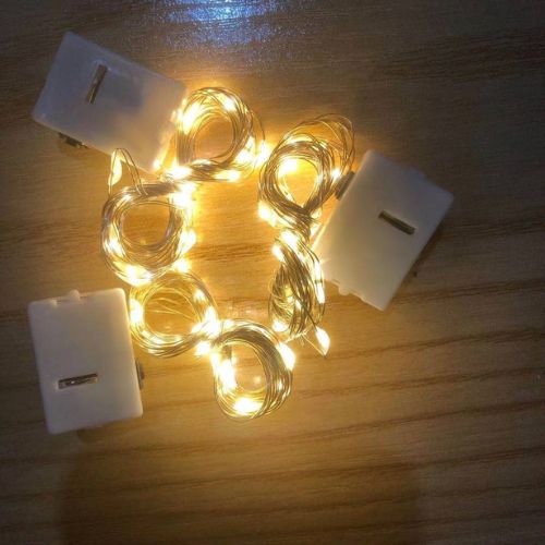 Dây đèn led trang trí đom đóm fairylight 3m có sẵn pin màu vàng