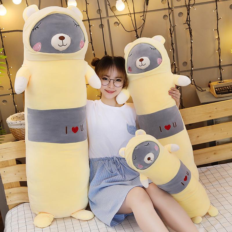 Sang Trọng Động Vật Cát Lợn Chó Gấu Vịt Sáng Tạo Dài Mềm Mại Sáng Tạo Tôi Yêu Bạn Gối Trẻ Em Nhồi Bông Gối Ngủ người Yêu Quà Tặng