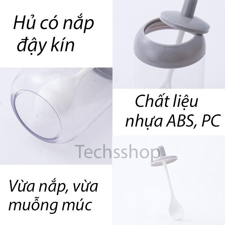 Hủ Đựng Gia Vị Có Nắp Đậy Kín Kèm Muỗng Trong Suốt Tiện Lợi - Đồ Dùng Nhà Bếp & Phòng Ăn - 1 Hủ