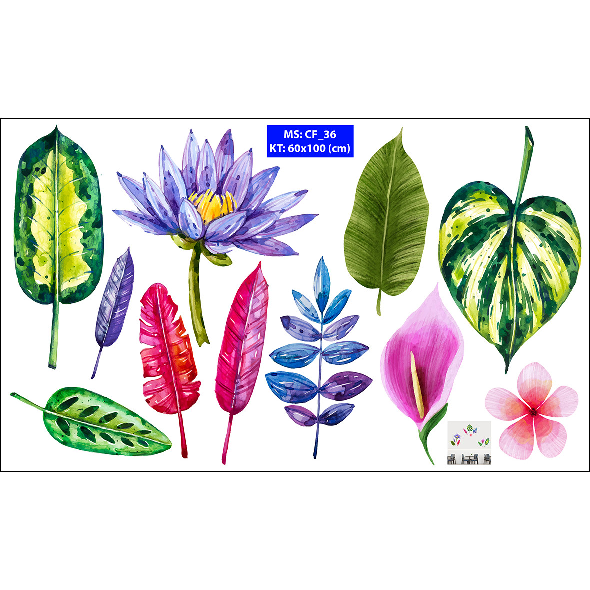Decal trang trí quán số 36