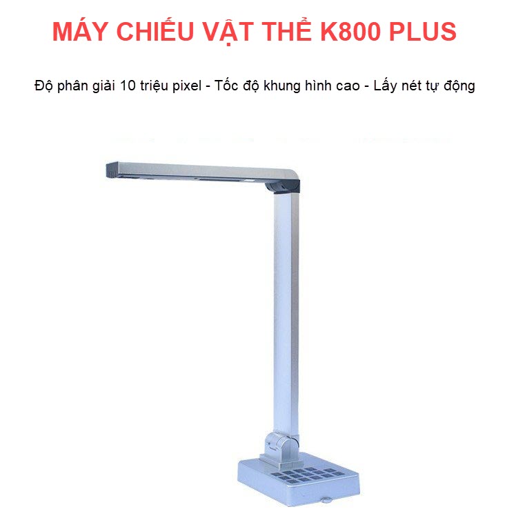 ROGTZ - Máy Chiếu Vật Thể Scan Tài Liệu Màu Tốc Độ Cao K800 Plus Lấy Nét Tự Động Scan A3/A4/A5 Camera 10MP Kết Nối VGA - HDMI - USB - AV Google Meet Văn Phòng Lớp Học DirectConnect Visualizer UltraZoom GoogleMeet Office Classroom Hàng Chính Hãng