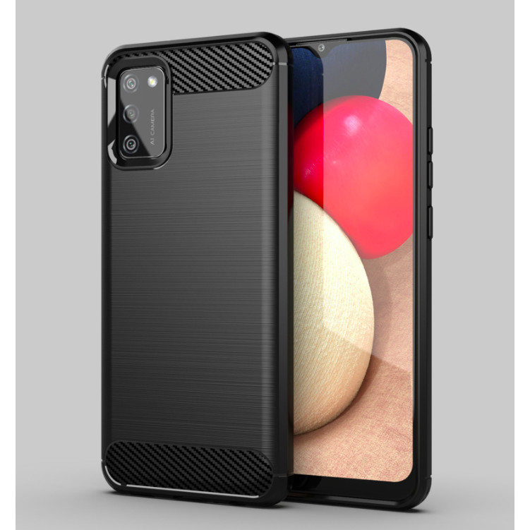 Ốp lưng chống sốc Vân Sợi Carbon cho Samsung Galaxy A02s