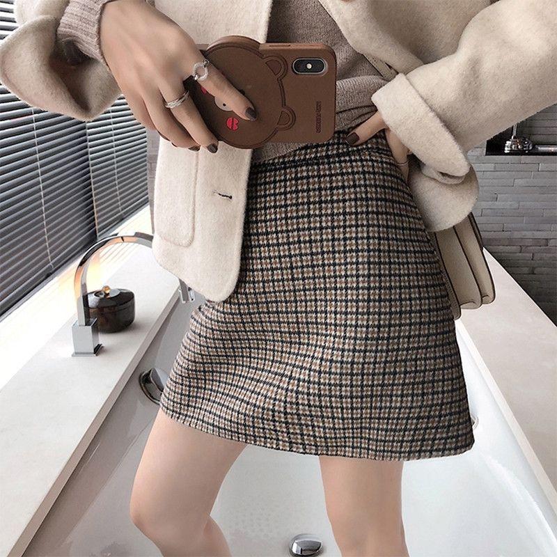 Chân váy A chất dạ có quần trong