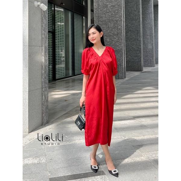Đầm lụa tơ tầm - Thiết kế từ - Có may theo số đo