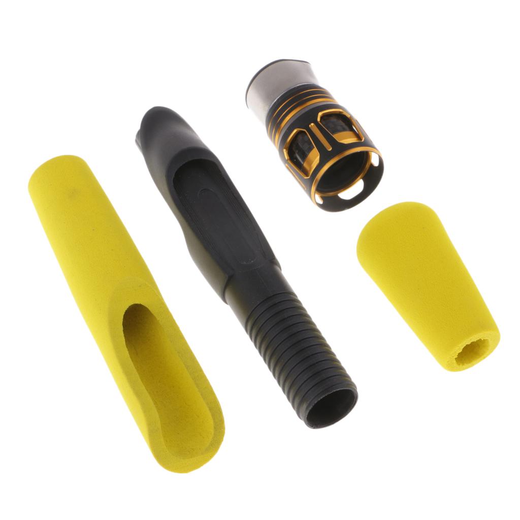 EVA Handle Split Grip Spinning Fishing Reel Seat for Rod Building DIY Yellow