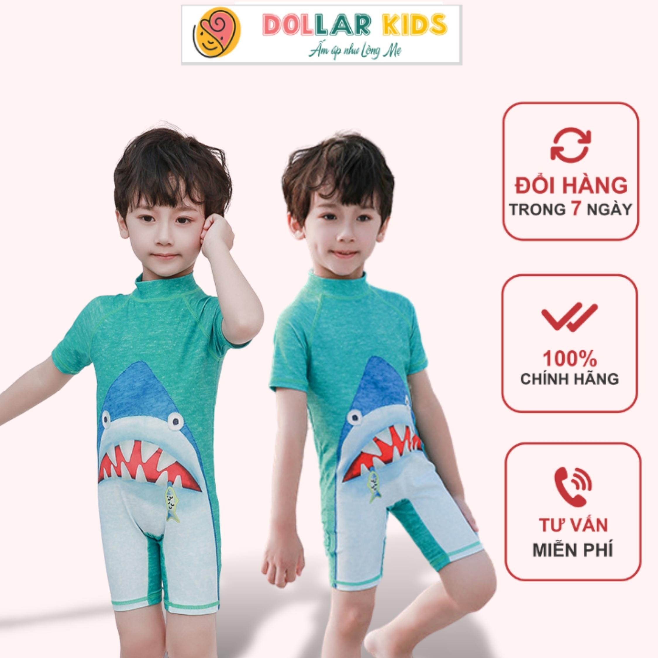 Đồ Bơi Cho Bé Trai Dollarkids In Hình Cá Mập Màu Xanh Da Danh Cho Trẻ Từ 3 Tuổi Đến 12 Tuổi