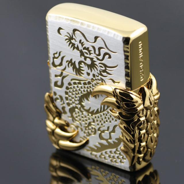 Vỏ Hột Quẹt Bật Lửa Xăng Đá Thiết Kế Họa Tiết Móng Rồng Đẹp Độc Lạ ( Giao Màu Ngẫu Nhiên )