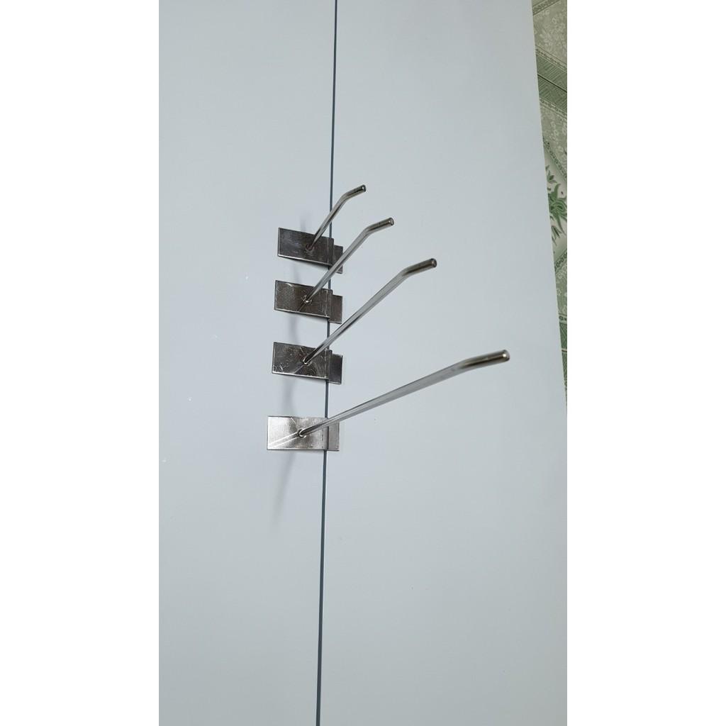 Móc treo cài vách, khe, rãnh inox chuẩn không lo bị gỉ dùng treo phụ kiện, treo đồ , treo hàng