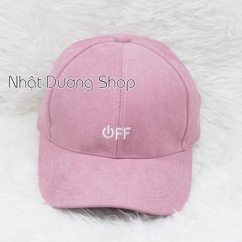 Mũ lưỡi trai, Nón kết vải nhung thêu chữ OFF đẹp thời trang phù hợp cho cả nam và nữ.